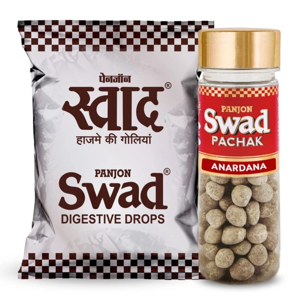 Swad Digestive Toffee & Anardana Pachak Mukhwas Mouthfreshener, 50 Candy Pack & 1 bottle, 400gram