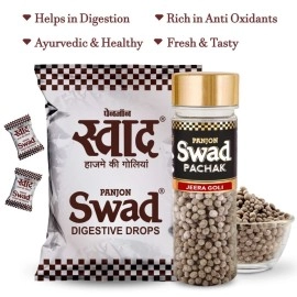Swad Digestive Toffee & Mukhwas Mouth freshener, 50 Candy Pack & 1 bottle (Digestive & Jeera Goli)