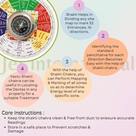 Jet International Energized Vastu Shakti Chakra Energy Home Office Activate Balance Corner Decor Wall/Door Sticker, Vastu Dosh Nivaran, Good Luck, Money, Vaastu Shastra Remedy ( Shakti Chakra)