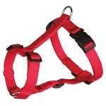 Trixie: - Classic H-Harness for Dogs | Made Nylon, Lightweight and Fully Adjustable Straps | Great Alternative to a Collar and Lead When Walking Your Pet - (40-65 cm/15 mm, S-M) Red