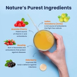 Wellbeing Nutrition Vitamin C + Zinc | Natural and Organic Immunity Booster | 100% RDA Vitamin C (96 Effervescent Tablets)(Pack Of 6)