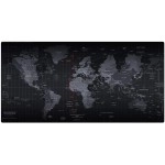 INOVERA (LABEL) World Map Extended Anti Slip Rubber Gaming Stitched Mouse Pad Desk Mat for Computer Laptop (Black, 890L x 400B x 2H mm)
