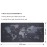 INOVERA (LABEL) World Map Extended Anti Slip Rubber Gaming Stitched Mouse Pad Desk Mat for Computer Laptop (Black, 890L x 400B x 2H mm)