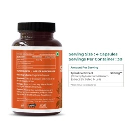 SAPTAMVEDA Natural Safed Musli Veg Capsules, 500 MG Each with Extract 60 Capsules (Pack of 1)