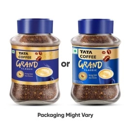 Tata Classic Instant Coffee, 90g Jar, Chicory Mix With Strong Taste & Rich Aroma, With Flavour Locked Decoction Crystals