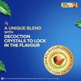 Tata Classic Instant Coffee, 90g Jar, Chicory Mix With Strong Taste & Rich Aroma, With Flavour Locked Decoction Crystals