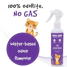 ODO-RITE Cat Litter Spray, Odour Eliminator (175 ml) Removes Smell from Litter Box