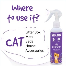 ODO-RITE Cat Litter Spray, Odour Eliminator (175 ml) Removes Smell from Litter Box