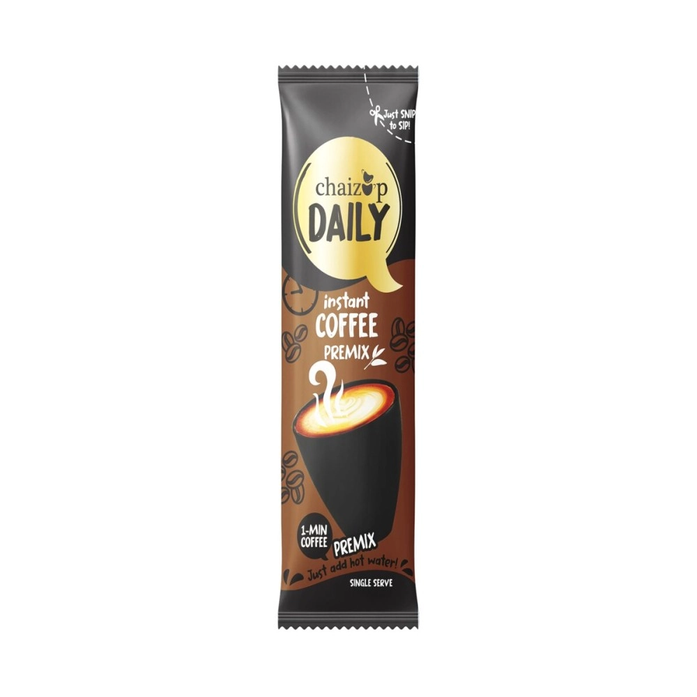 Chaizup Daily 1 Min Coffee - Instant Premix Coffee - 30 Single Serves | 30 Sachets | Rs 10 per Sachet | Low Sugar Coffee