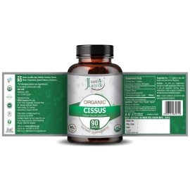 Just Jaivik Organic Cissus / Hadjod Tablets As Dietary Supplements - 750mg (90 Tablets)