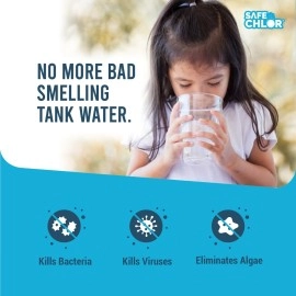 Safe Chlor Tab 1000 | Chlorine Tablets for Water Tank of 1000 Ltrs | Water Purification Tablets for Overhead, Underground Water Tanks | Stable Chlorine | 30 Tablets Economy Pack for Total 30000 Ltrs