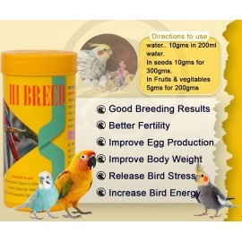 STAR FARMS Breeding Formula Pet Birds Health Supplements with Unique Formula for Breeding Pet Birds - 100 Grams/Good Breeding Results, Better Fertility.