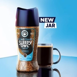 Sleepy Owl French Vanilla Premium Instant Coffee | 100% Arabica | Microground Technology | Ready in Seconds | Makes 50 Cups | 100g