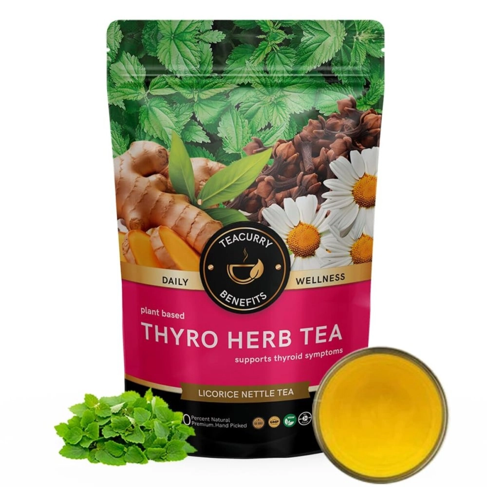TEACURRY ThyroHerbal Tea - 50 Grams Loose Tea | Thyroid Care Tea - Support in facing issues with balancing TSH, T3, T4 levels Manage Weight, Reduces Anxiety and Decreases Lethargy