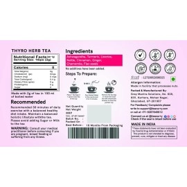TEACURRY ThyroHerbal Tea - 50 Grams Loose Tea | Thyroid Care Tea - Support in facing issues with balancing TSH, T3, T4 levels Manage Weight, Reduces Anxiety and Decreases Lethargy
