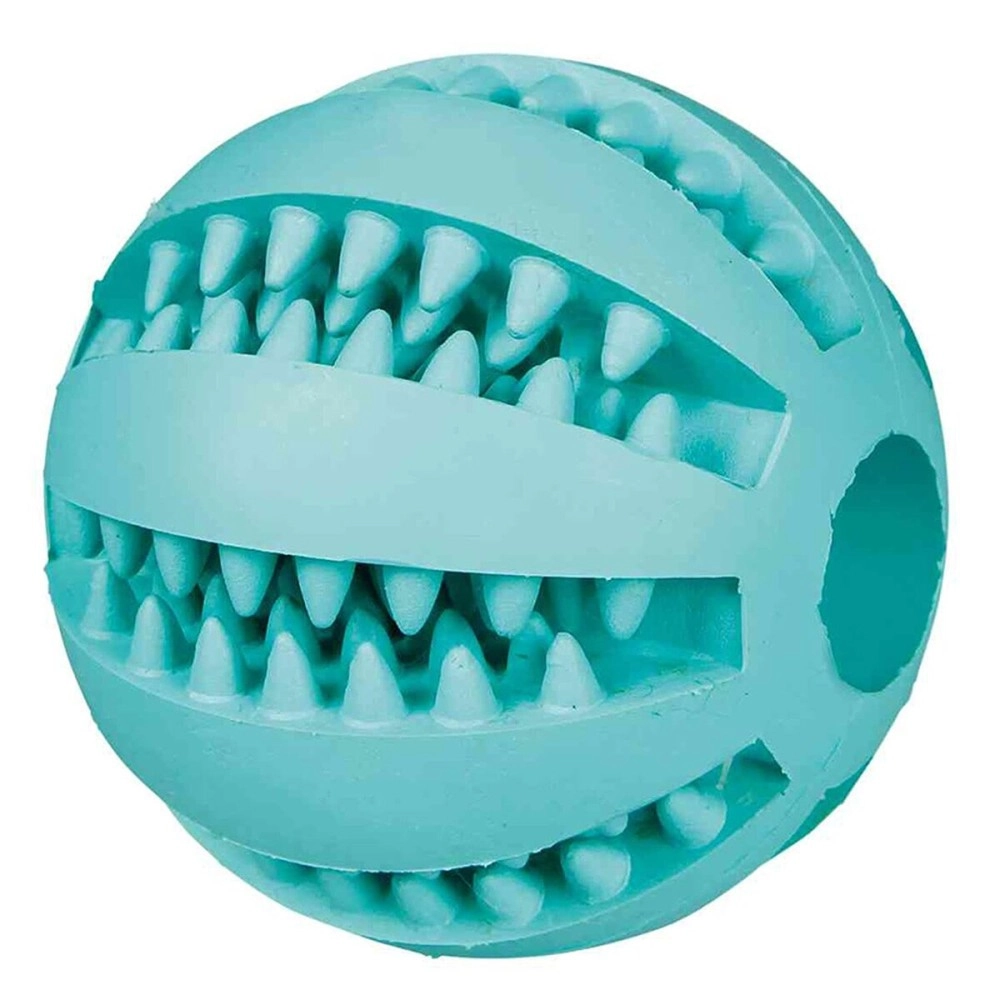 Trixie: - Denta Fun Ball Dog Toy | Made with Durable Non-Toxic Natural Rubber, Massages Your Dogs Gums, Cleans Teeth & Promotes Dental Hygiene | Prevents Further Build-up of Plaque & Tartar - 7 cm