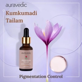 Auravedic Kumkumadi Tailam, Kumkumadi Face Oil for Glowing Skin, Kumkumadi Gold Glow Face Oil, Kumkumadi Oil for Radiant & Youthful Skin and Rejuvenation