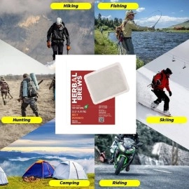 Herbal Brews - Body warmers Heat Pouch - Self Heating Warmer - Body Warmer Pouch, Long Lasting Natural Safe and Odorless Single Use Air Activated Heat Packs for Body, Up to 10 Hours of Heat - 5 Pcs