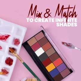 MARS Infinity Lip Palette, Demi Matte | 16 Colors to Infinte Lipstick Colors | Free Spatula Applicator 36.0 g (01-Multicolor)