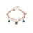 YELLOW CHIMES Evil Eye Bracelet For Women Rose Gold-Plated Crystal Studded Link Chain Charm Bracelet For Women And Girls