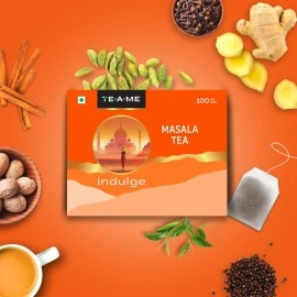 TE-A-ME Masala Tea - 100 Tea Bags | Real - Masala Tea Bags | Masala Chai 100 Pieces