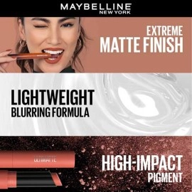 Maybelline New York Lipstick, Matte Finish, Bold Colour, Enriched With Jojoba Oil, Color Sensational Ultimattes, 599 More Mauve, 1.7 g