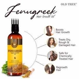 Old Tree Fenugreek (Methi) Hair Oil for Hair Growth and Hair Fall Control , 100Ml