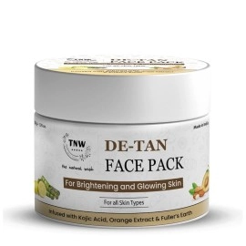 TNW-The Natural Wash DE-Tan Pack for Glowing & Radiant Skin | Effective Tan Removal Face Pack | Anti-Tan Pack with Orange Extract | 50g