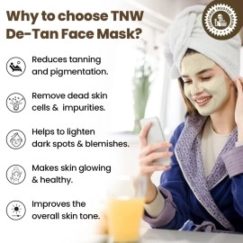 TNW-The Natural Wash DE-Tan Pack for Glowing & Radiant Skin | Effective Tan Removal Face Pack | Anti-Tan Pack with Orange Extract | 50g