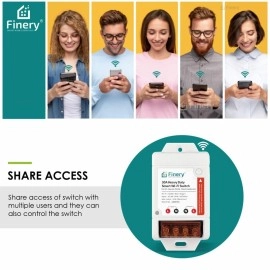 Finery 30A(6600W) BLE + WiFi Smart Switch for AC, Geyser, Water Pump, Room Heater Heavy Duty Compatible with Alexa & Google Home iOS and Android Smart Life app
