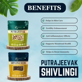 BrijBooti Birju Mahavir - Putrajeevak beej and Shivlingi beej combo 100 Gr Each Putra jivak - Shivlangi - Jiya Pota