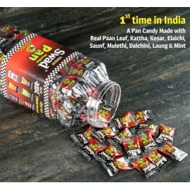 Swad Meetha Pan Candy & Digestive Toffee Masala Chocolate (500Gram Paan Jar, 50 Regular Pack) 2 Units