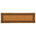 Onlymat Heavy-Duty Coir Doormat for Indoor and Covered Entrances, Weather Resistant with Anti Skid Vinyl Backing, Decorative Entryway Rug with Brown and Black Borders, 40cm x 120cm