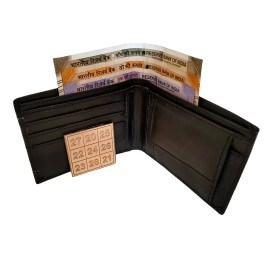 anciently Kuber Card of Abundance For Wallet | Kuber Yantra Numbers Small 2 Inch X 2 Inch Copper Yantra Brown Colour 1 Piece