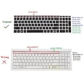 RAYA Silicone Keyboard Cover for HP Pavilion 15 [ 15s-fy 15s-fq 15s-eq ] Series laptops | Also fit for HP Pavilion 15 [15-dk 15-ec ] Series Gaming Laptops (Transparent)
