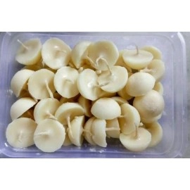 Om Phool Batti Cow Ghee Diya for Puja, 100 Pieces, Wax Free Vegan Ghee Batti/Wicks/Jyot for Puja Aarti, (Pack of 1, 100 pcs)