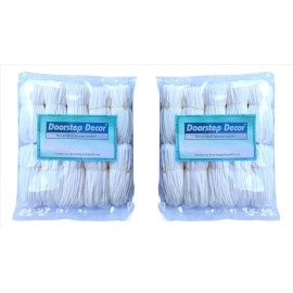 Door Step Decor Doorstep Pack of 1000 Pieces Long Cotton Wicks/Diya Batti for Pooja. Colour - White, Length - 3.5 inches