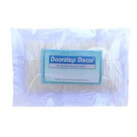 Door Step Decor Doorstep Pack of 1000 Pieces Long Cotton Wicks/Diya Batti for Pooja. Colour - White, Length - 3.5 inches