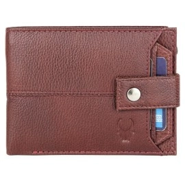 WILDHORN Top Grain Leather Wallet for Men | Ultra Strong Stitching | Handcrafted | RFID Blocking | Zip Wallet with 9 Card Slots | 2 ID Slots (Maroon)