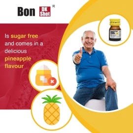 Bon Dk Shot Sugarfree Vitamin D3 Oral Solution(12 Shots Of 5Ml Each) Sugar Free Shot With Pineapple Flavour Syrup, 1 Count