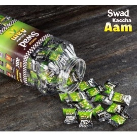 Swad Kaccha Aam Candy (Chatpata Pulse Masala) 200 Toffee Jar & Swad Original 50 Toffee Pack, 2 units