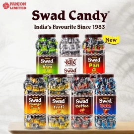 Swad Imli Candy Jar 200 Toffee (Khata Mitha Tamarind Masala) & Swad Original 50 Toffee Pack, 2 units