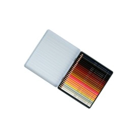 BRUSTRO Artists\' Coloured Pencils Skin Tone Set of 24 in Elegant Tin Box - Premium Soft Core Colored Pencils for Portraits, Sketching,Drawing - Perfect for Professional Artists, Students & Hobbyists