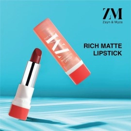 Zayn & Myza Rich Matte Lipstick, Smooth and Light Weight, Intense Color in one Swipe, Bullet Lipstick Halal & Vegan, 4.2gm (Mellow Drama)