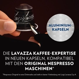 Espresso Lavazza Lungo Light Roast 100% Arabica Aluminum Capsules (Pack of 10) Compatible with N floral fruity notes, Intensity 5 13