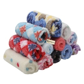 Khillayox Microfiber Small Size Face Towel,Handkerchief,Rumal - 400 Gsm,Extra Soft And Super Absorbent Face Towels For WomenS, Kids And Newborn Babies - Set Of 12 - (1 Dozen)-(25X25 Cm), Multi