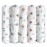 Trance Home Linen Super Soft Cotton Malmal Swaddle Cloth | Single Layer Swaddle Wrap | Multipurpose Baby Blanket (100 x 100 cm, White Boats-Pack of 5 Pc)