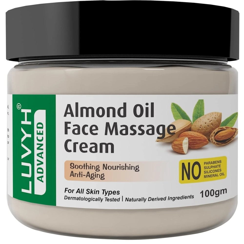 Luvyh Almonds Nourishing Face Massage Cream, For Normal to dry skin | Ultra-Nourishing & Glowing Skin |
