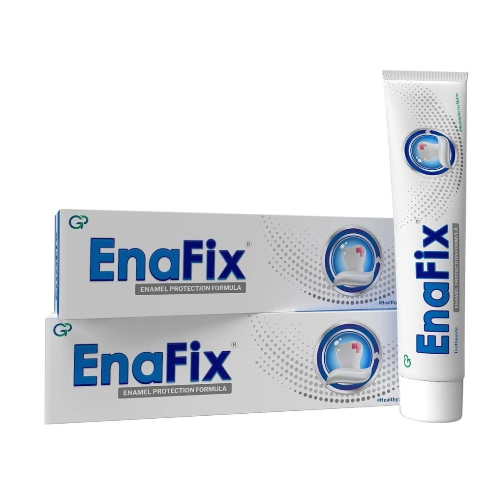 ENAFIX Anti Cavity Oral Care Toothpaste | Fluoride Free Toothpaste With Calcium And Phosphate For Enamel Remineralisation And Fighting Tooth Decay (Pack Of 2) 70G Each