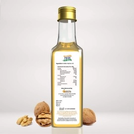 Health and Orange H&O Walnut Oil - 100% Pure Cold Pressed Edible Akhrot Ka Tel - 200ml Glass Bottle